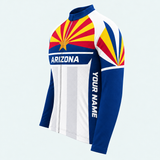Men's Personalized Long Sleeve Cycling Jersey – Arizona Desert Star - Side