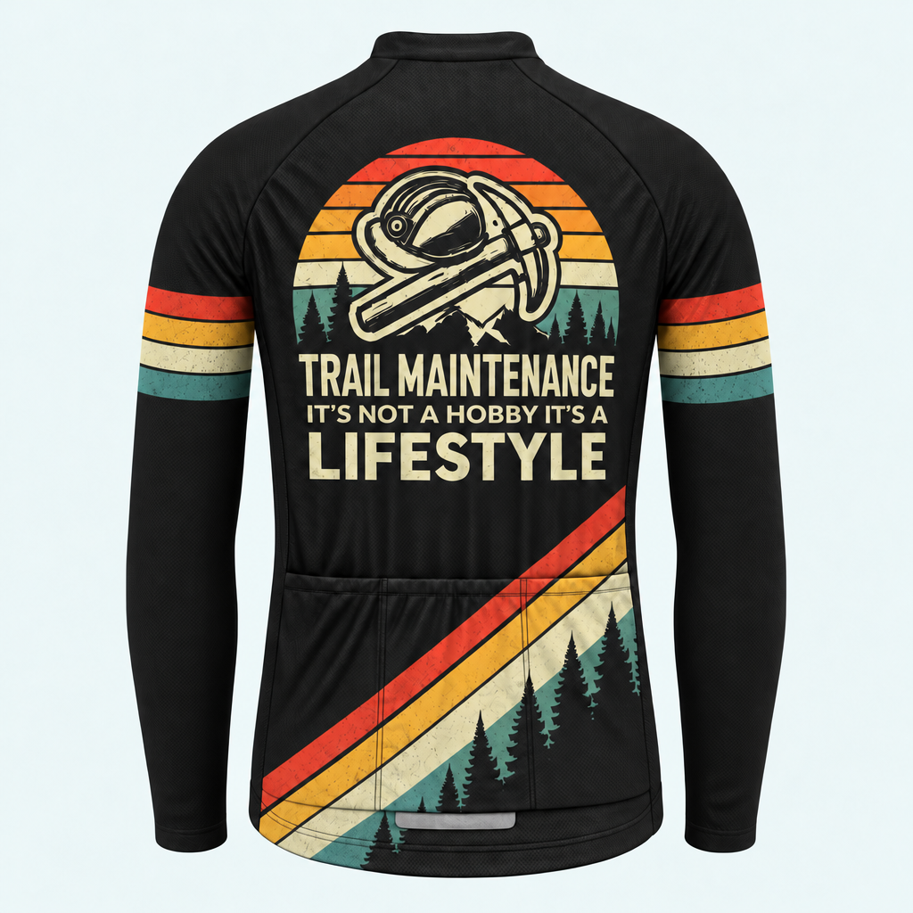 Men's Trail Maintenance Lifestyle Long-Sleeve Cycling Jersey - Back