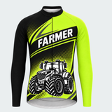 Men's Personalized Long Sleeve Cycling Jersey – Farmer Tractor Pride - Front