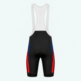 Men's US Firefighter Silhouette Cycling Bib Shorts - Back