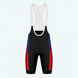 Men's US Firefighter Silhouette Cycling Bib Shorts - Front