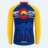 Men's Personalized Long Sleeve Cycling Jersey – Colorado Summit Circle - Back
