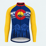 Men's Personalized Long Sleeve Cycling Jersey – Colorado Summit Circle - Front