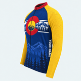 Men's Personalized Long Sleeve Cycling Jersey – Colorado Summit Circle - Side