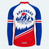 Men's Personalized Long Sleeve Cycling Jersey – Arkansas Natural State - Back