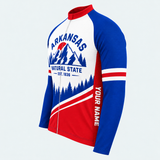Men's Personalized Long Sleeve Cycling Jersey – Arkansas Natural State - Side