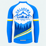 Men's Personalized Long Sleeve Cycling Jersey – Oklahoma Sooner Spirit - Back