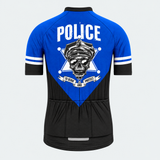 Men's Personalized Short Sleeve Cycling Jersey – Police Skull - Back