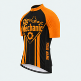 Men's Personalized Short Sleeve Cycling Jersey – The Mechanic - Front 45°