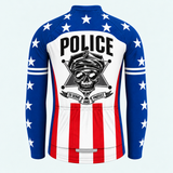 Men's Personalized Long Sleeve Cycling Jersey – Police And Stars - Back