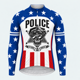 Men's Personalized Long Sleeve Cycling Jersey – Police And Stars - Front