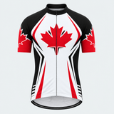 Men's Personalized Short Sleeve Cycling Jersey – Northern Maple Leaf - Front