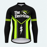 Men's Personalized Long Sleeve Cycling Jersey – The Electrician - Front
