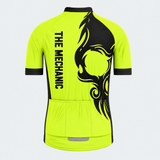 Men's Personalized Short Sleeve Cycling Jersey – Mechanic Skull - Back