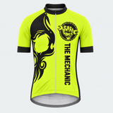 Men's Personalized Short Sleeve Cycling Jersey – Mechanic Skull - Front