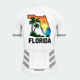 Men's Personalized Short Sleeve Cycling Jersey – Florida Sunset Coast - Back