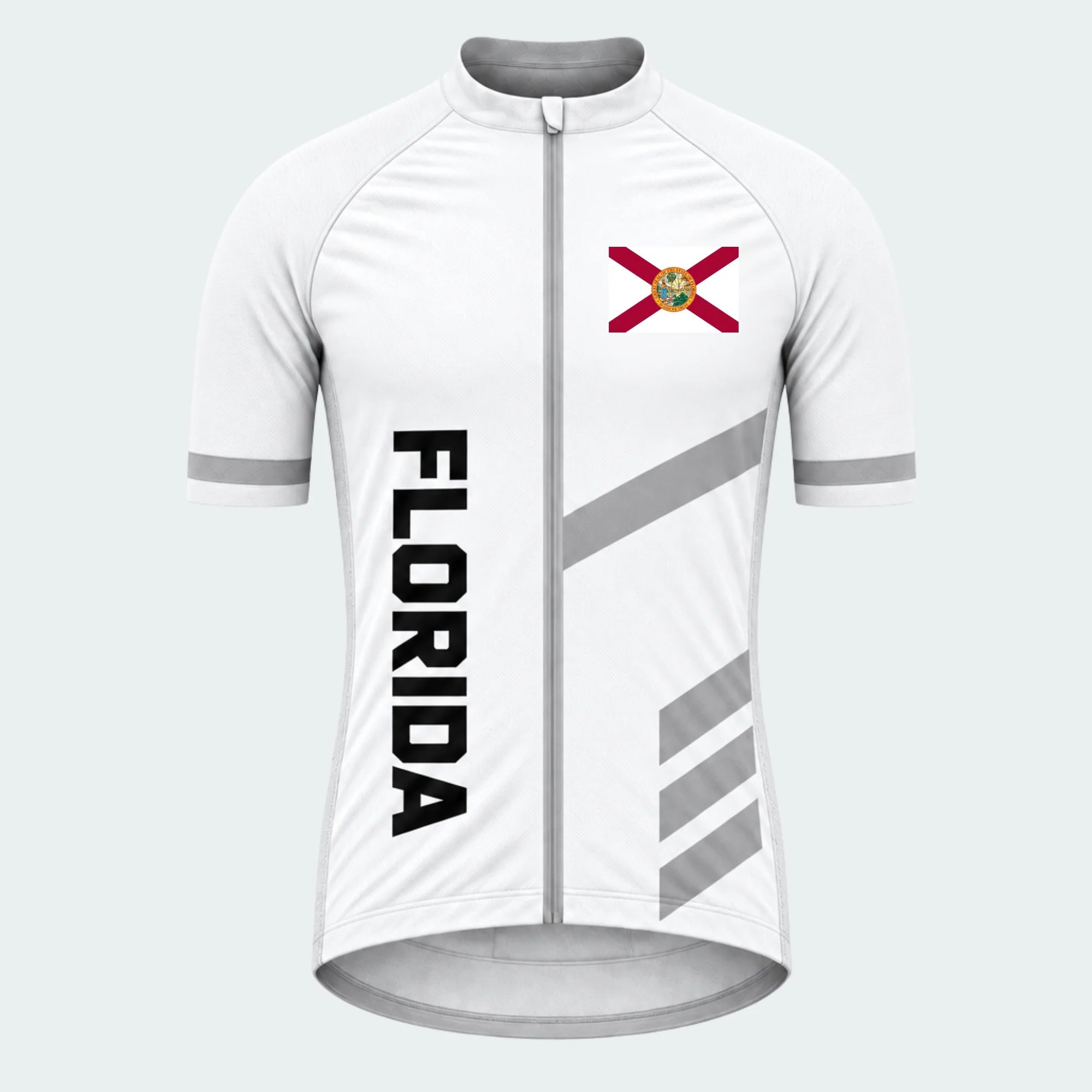 Men's Personalized Short Sleeve Cycling Jersey – Florida Sunset Coast - Front