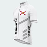 Men's Personalized Short Sleeve Cycling Jersey – Florida Sunset Coast - Front 45°
