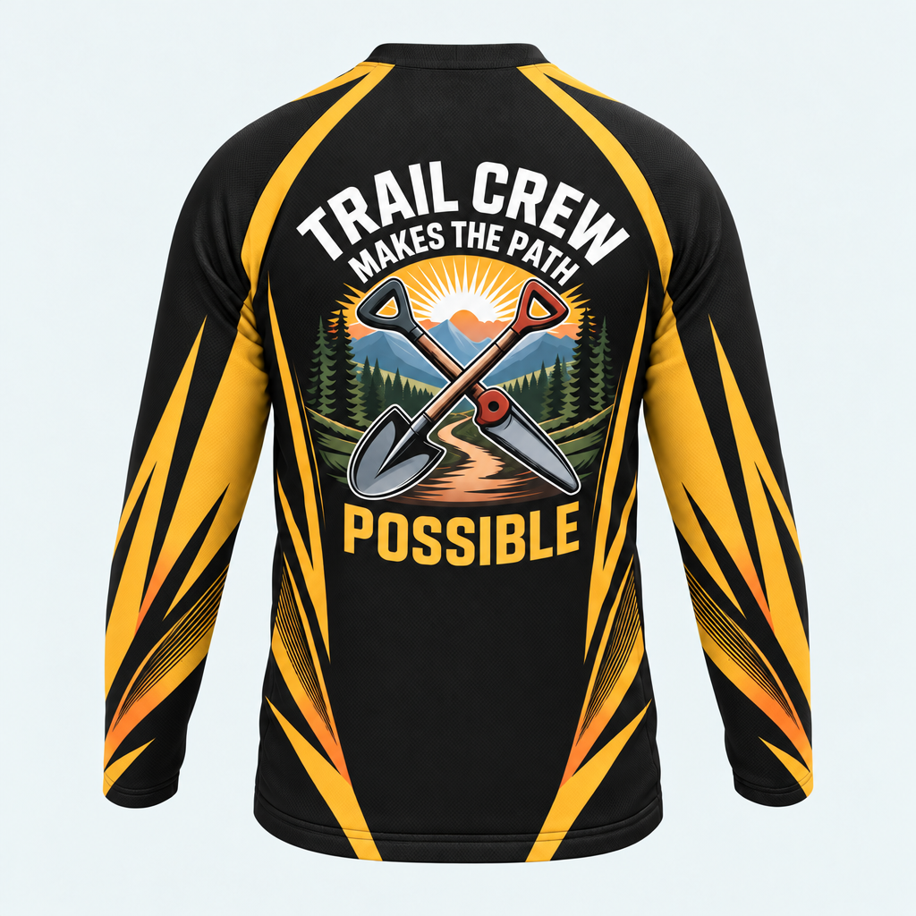 Men's Trail Crew Long-sleeve Cycling T-shirt - Back