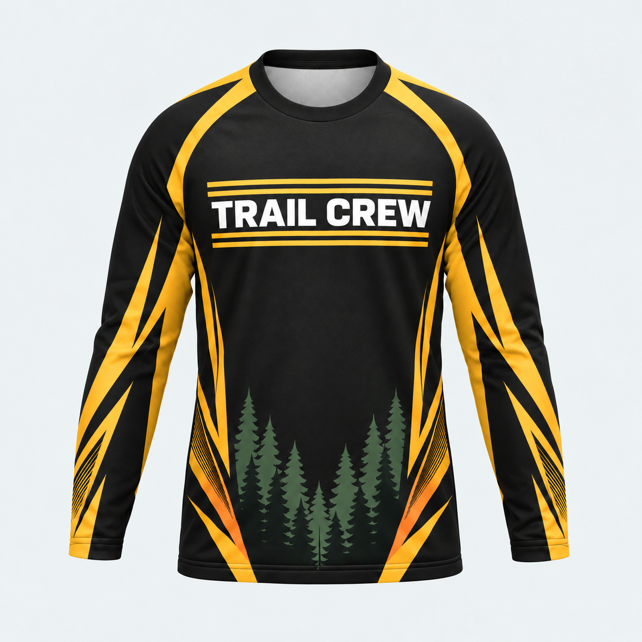 Men's Trail Crew Long-sleeve Cycling T-shirt - Front