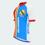 Men's Personalized Short Sleeve Cycling Jersey – Oklahoma Calumet Emblem - Front 45°