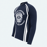 Men's Personalized Long Sleeve Cycling Jersey – Police Serve and Protect Shield - Side