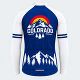 Men's Personalized Long Sleeve Cycling Jersey – Colorado Alpine Crest - Back