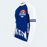 Men's Personalized Long Sleeve Cycling Jersey – Colorado Alpine Crest - Side