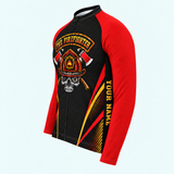Men's Personalized Long Sleeve Cycling Jersey – The US Firefighter - Side