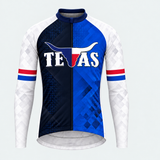 Men's Personalized Long Sleeve Cycling Jersey – Texas Steer Emblem - Front