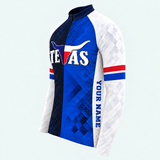 Men's Personalized Long Sleeve Cycling Jersey – Texas Steer Emblem - Side