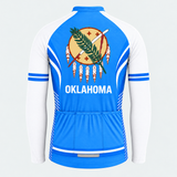 Men's Personalized Long Sleeve Cycling Jersey – Oklahoma Peace Shield - Back