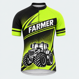 Men's Personalized Short Sleeve Cycling Jersey – Farmer Tractor Pride - Front