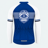 Men's Personalized Long Sleeve Cycling Jersey – Police To Serve and Protect - Back