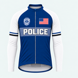 Men's Personalized Long Sleeve Cycling Jersey – Police To Serve and Protect - Front