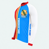 Men's Personalized Long Sleeve Cycling Jersey – Oklahoma Calumet Emblem - Side
