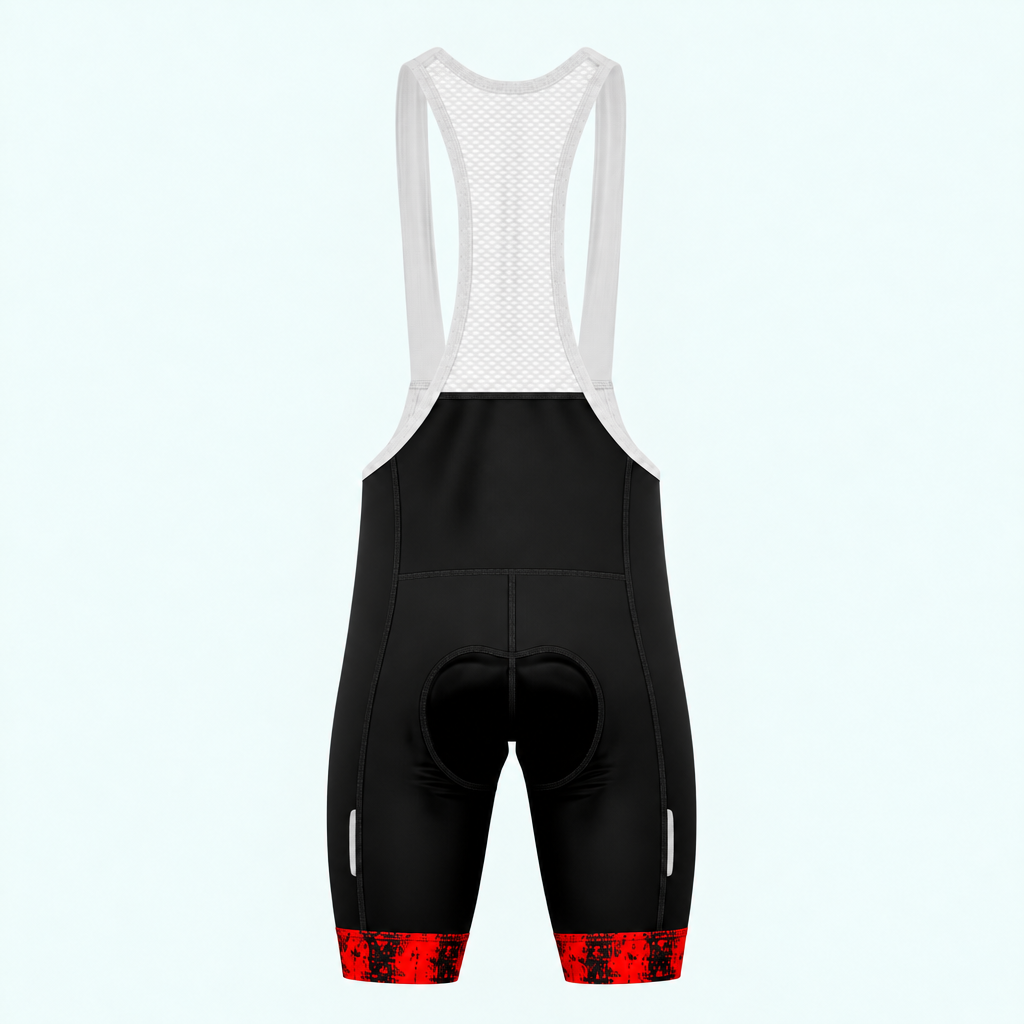 Men's Canada · Canada Flag RollaFatty Chain MTB Jersey Cycling Bib Shorts - Back