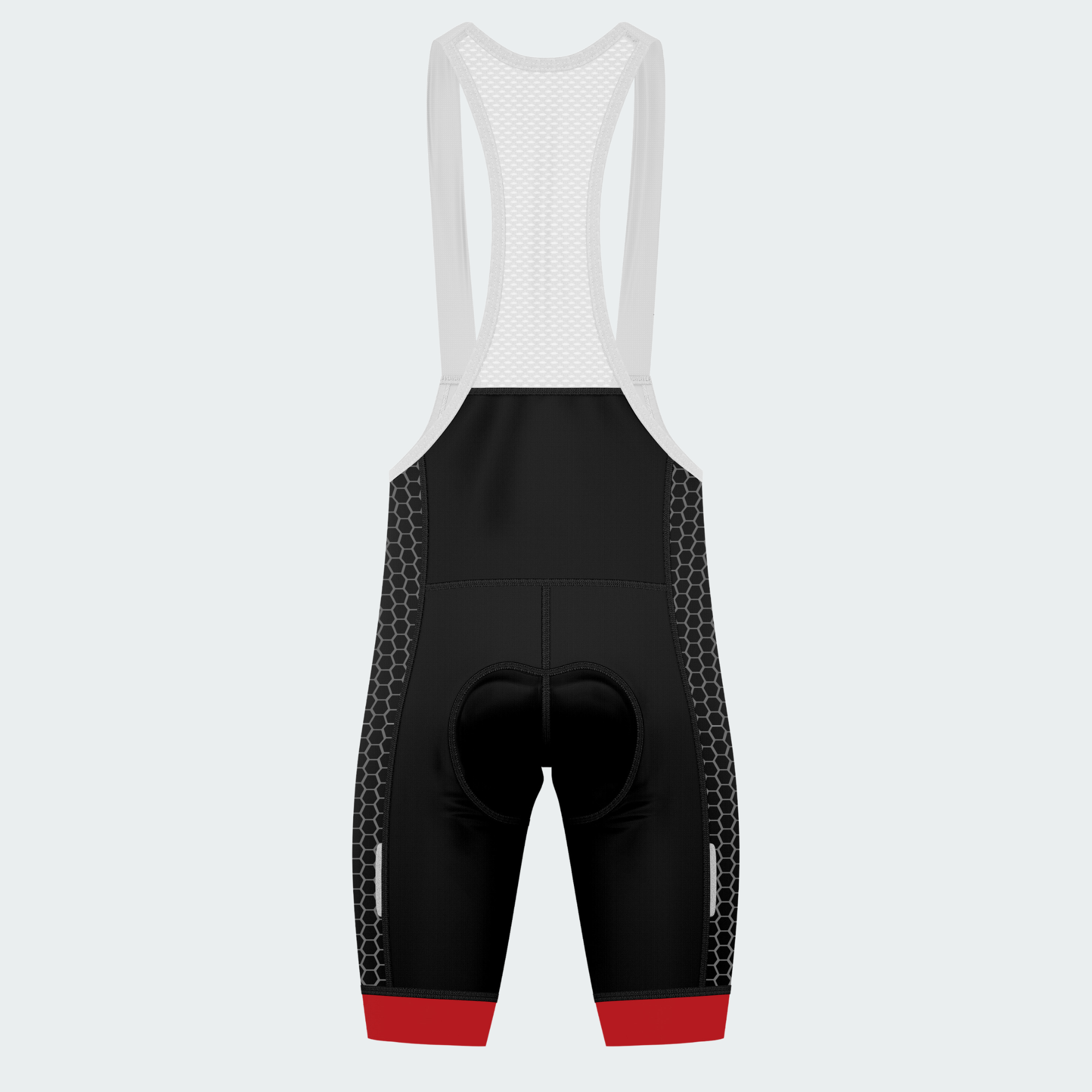 Men's Wildland Firefighter Flame Cycling Bib Shorts - Back