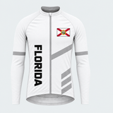 Men's Personalized Long Sleeve Cycling Jersey – Florida Sunset Coast - Front