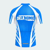 Men's Personalized Short Sleeve Cycling Jersey – Oklahoma OKLAHOMIE Badge - Back