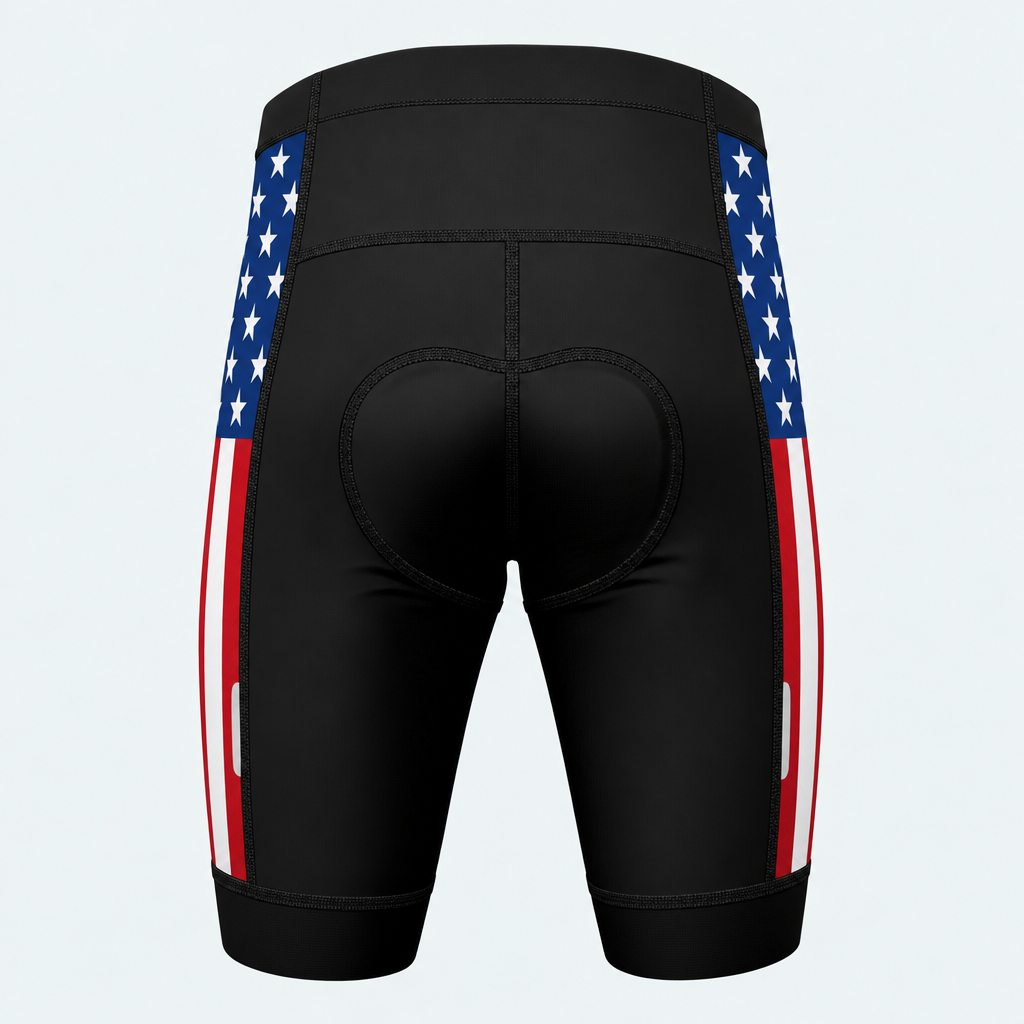 Men's Stars and Stripes Cycling Shorts - Back