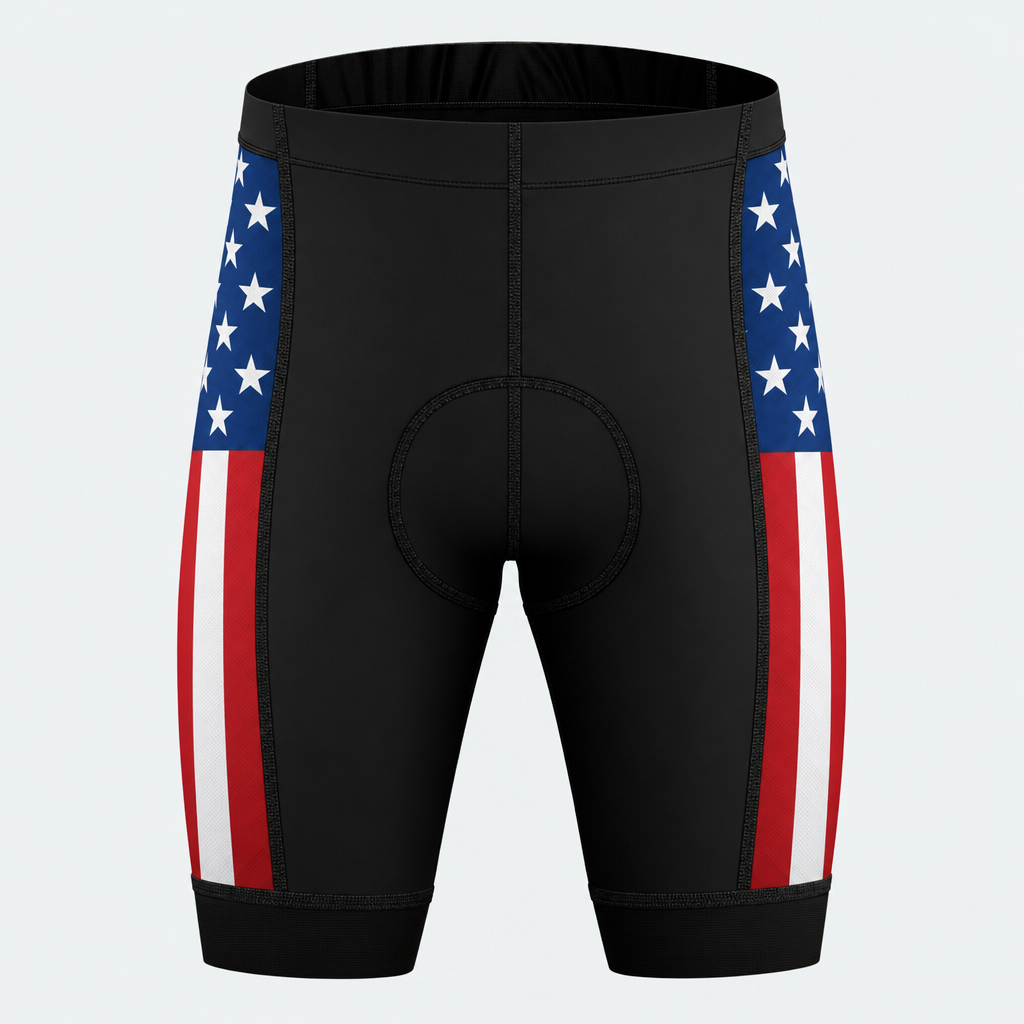 Men's Stars and Stripes Cycling Shorts - Front