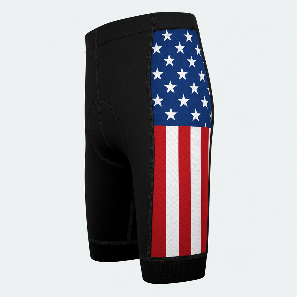 Men's Stars and Stripes Cycling Shorts - Side
