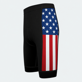 Men's Stars and Stripes Cycling Shorts - Side