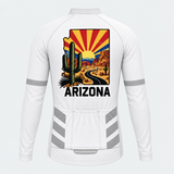 Men's Personalized Long Sleeve Cycling Jersey – Arizona Saguaro Road - Back