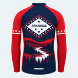 Men's Personalized Long Sleeve Cycling Jersey – Arkansas River Ridge - Back