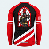 Men's Personalized Long Sleeve Cycling Jersey – Grumpy US Firefighter - Back