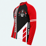 Men's Personalized Long Sleeve Cycling Jersey – Grumpy US Firefighter - Side