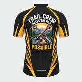 Men's Personalized Short Sleeve Cycling Jersey – Trail Crew - Back
