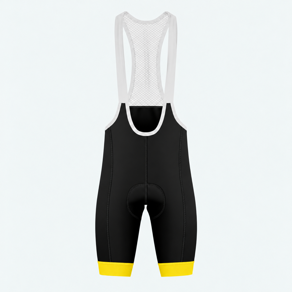 Men's Spain Brush Flag Cycling Bib Shorts - Front